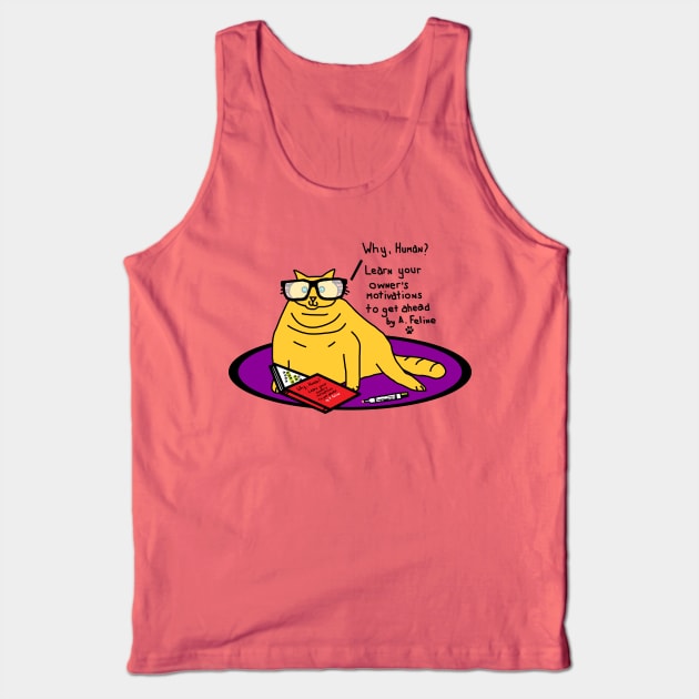 Chonk Cat Recommends a Book to Animals Tank Top by ellenhenryart